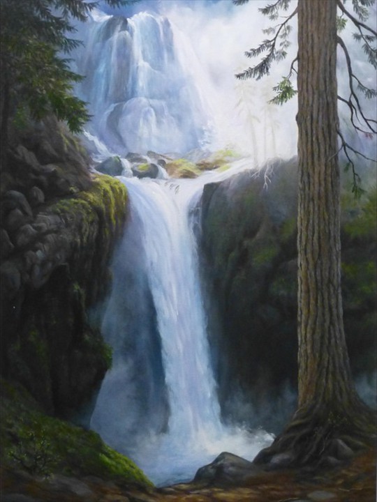 FALLS CREEK FALLS - 24 x 36 - OIL