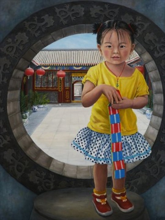 GIRL IN YELLOW - 24 x 30 - OIL