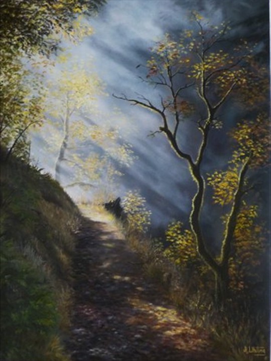 MORNING ON THE TRAIL - 18 x 24 - OIL
